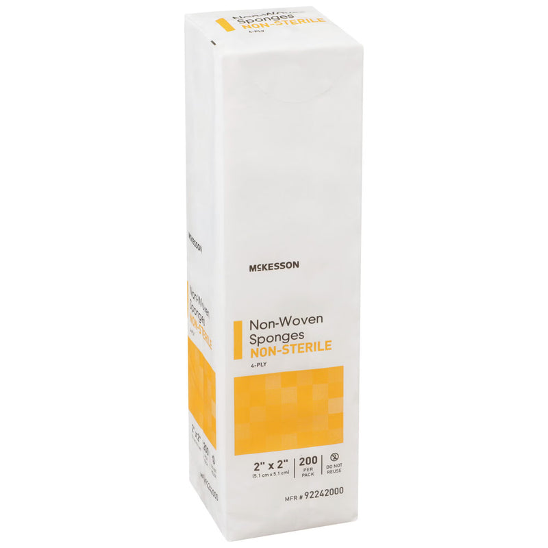 Nonwoven Sponge McKesson 2 X 2 Inch 4-Ply NonSterile 200 per Pack