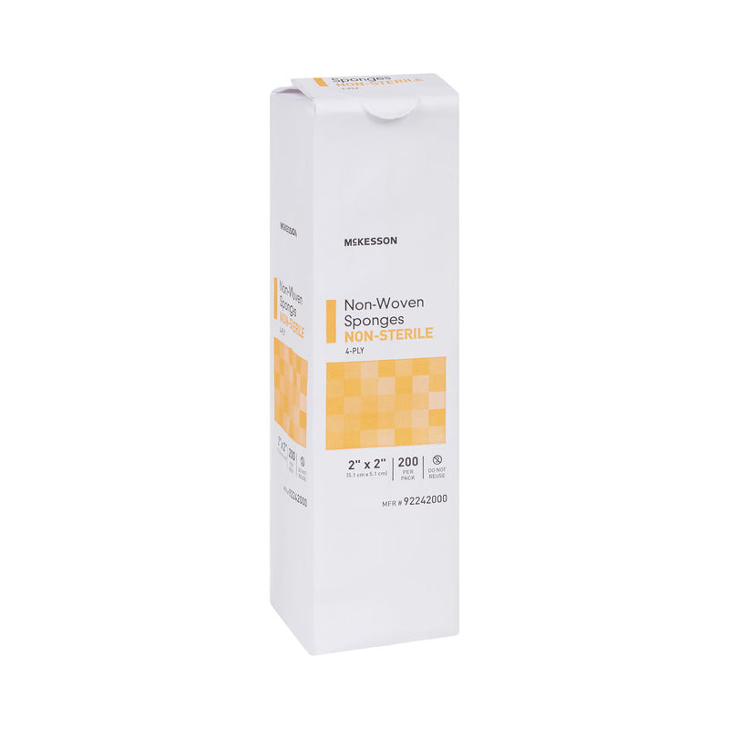 Nonwoven Sponge McKesson 2 X 2 Inch 4-Ply NonSterile 200 per Pack