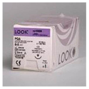 Absorbable Suture with Needle PolySyn Polyglycolic Acid C7 3/8 Circle Reverse Cutting Needle Size 4 - 0 Braided 441B