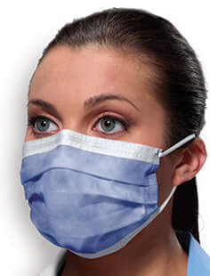 Crosstex ASTM Level 1 Mask, Latex Free (LF), Blue, 100/bx, 5 bx/cs GCIBL100