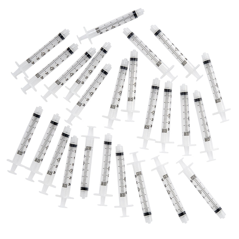 BD Luer Slip Tip Disposable Sterile Syringes Pharmacy Tray - 3 mL Without Safety Feature 309702