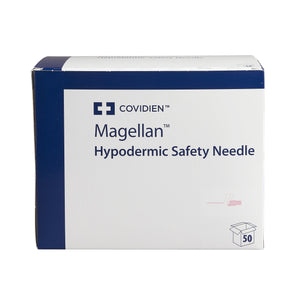 Safety Hypodermic Needle Magellan 1-1/2 Inch Length 18 Gauge Regular Wall Sliding Safety Needle