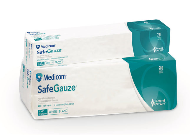 Medicom | Sponge, 2" x 2", 4-Ply, Non-Woven, Non-Sterile, 200/slv, 25 slv/cs | 4522-5