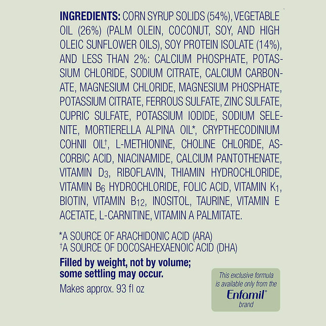 Mead Johnson | Infant Formula Enfamil ProSobee 12.9 oz. Can Powder Soy Lactose Intolerance | 121401