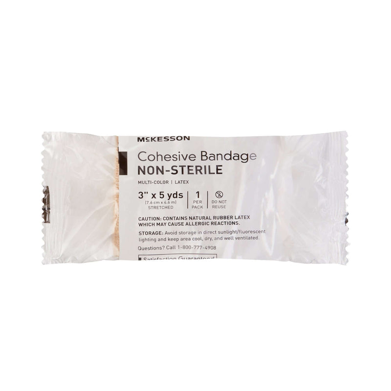 Cohesive Bandage McKesson 3 Inch X 5 Yard Self-adherent Closure Purple / Pink / Green / Light Blue / Royal Blue / Red NonSterile Standard Compression | SurgiMac Dental Supply