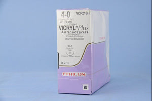 Coated Vicryl™ Plus Polyglactin 910 with Irgacare MP Antibacterial Suture SH-1 1/2 Circle Taper Point Needle Size 4-0 Braided | SurgiMac Dental Supply