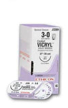 Coated Vicryl™ Plus Polyglactin 910 with Irgacare MP Antibacterial Suture PS-1 3/8 Circle Reverse Cutting Needle Size 3-0 Braided