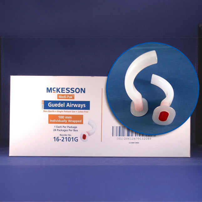Guedel Oropharyngeal Airway McKesson White 70 mm Length ISO 7 NonSterile Pediatric