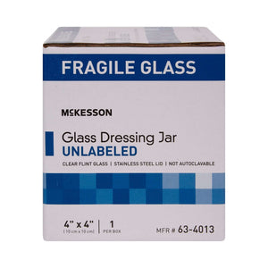 Glass Sundry Jar McKesson 4 X 4 Inch Clear | SurgiMac Dental Supply