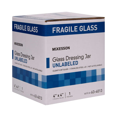 Glass  Sundry Jar McKesson 4 X 4 Inch Clear