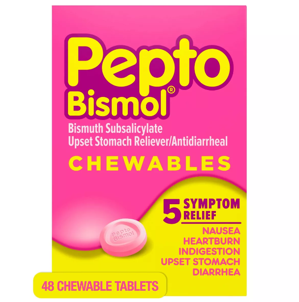 Pepto-Bismol 5 Symptom Digestive Relief Chewable Tablets 48ct 0149003957