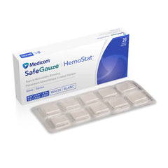 HemoStat SafeGauze Topical Hemostatic Dressing is a sterile, woven, pH neutral 4900-STAT