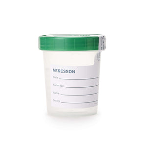 Specimen Container McKesson 120 mL (4 oz.) Screw Cap Sterile | SurgiMac Dental Supply