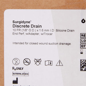 Wound Drain Tube McKesson Brand Silicone Perforated Style 10 Fr. Size Sterile | SurgiMac Dental Supply