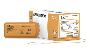 MacSuture 5-0, 18" Chromic Catgut Absorbable Suture with 13mm C-3 Precision Point Reverse-Cutting Needle (3-8 Circle), 12-Box 4H45CX30P