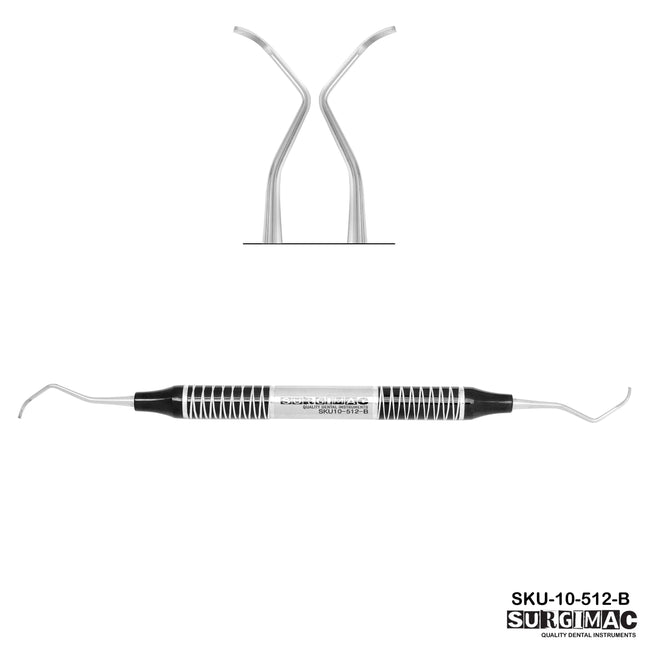 SurgiMac #4R/4L Columbia Universal Curette, Double-Ended, Black (TiN) Coated Stainless Steel, Air series, 1/Pk | SurgiMac Dental Supply