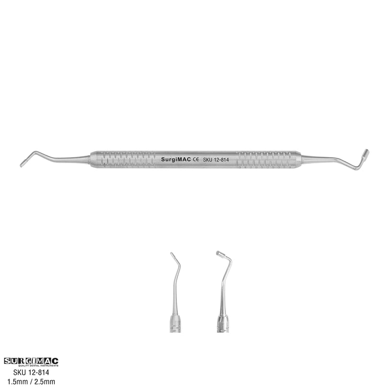 SurgiMac #1/2 Endodontic Plugger, Black, Double-Ended, 1.5mm/ 2.5mm, Smooth, Stainless Steel, Slim series, 1/Pk | SurgiMac Dental Supply