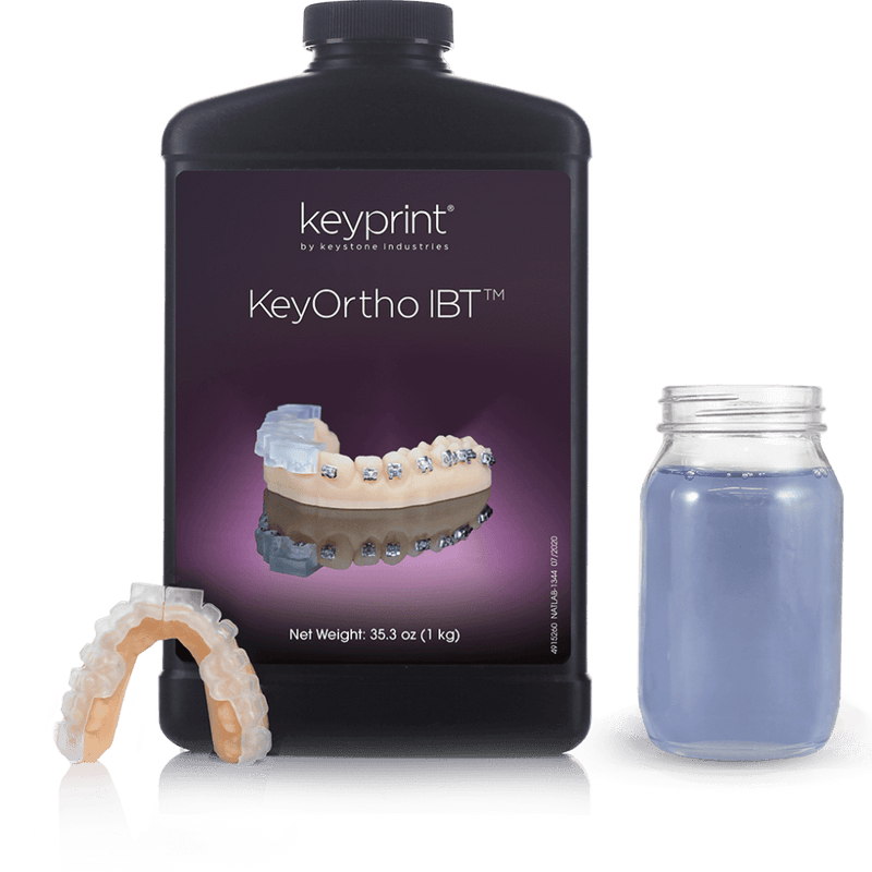 KeyOrtho IBT 3D Resin Material, 1 kg Bottle | SurgiMac Dental Supply