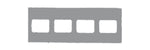 Flow Dental GreyLight Film Mounts Plastic/Grey 4 Window Horizontal, Size 2, box of 100