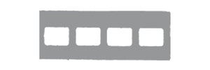 Flow Dental GreyLight Film Mounts Plastic/Grey 4 Window Horizontal, Size 2, box of 100