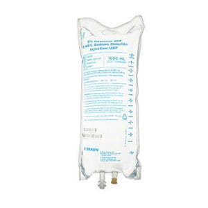 B Braun 5% Dextrose and 0.9% Sodium Chloride Injection USP, 500 mL