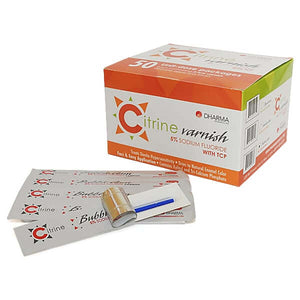 Citrine 5% Sodium Fluoride Varnish with TCP - Bubblegum. 50 x 0.4ml units 56-00204