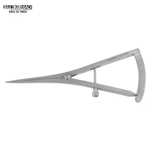 SurgiMac 5.5" Castroviejo Caliper Measuring Gauge, Stainless Steel, Eco Series, 1/Pk | SurgiMac Dental Supply