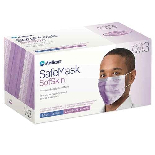 Medicom | Procedure Earloop Mask, Astm Level 3, Lavender, 50/Bx | 2089