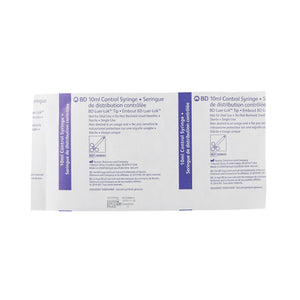 BD Luer-Lok Control Syringe 10 mL, Luer Lock Tip, Sterile, Without Safety, Disposable 309695-1