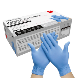 SurgiMac Nitrile Exam Glove, Chemo Tested, Blue, MacSoft, 200/Box