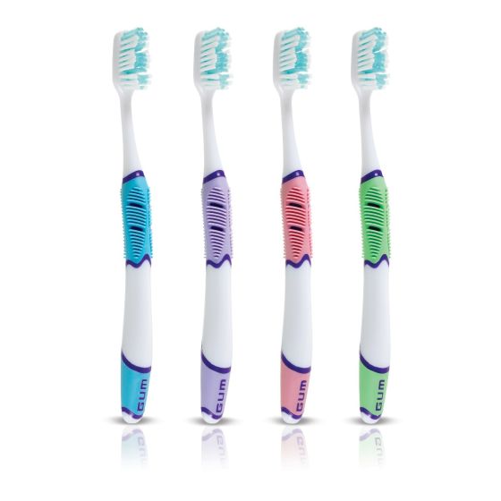 Technique Toothbrush, Patented Quad Grip, Sensitive Bristles, Full Head, 1 dz/bx 516PG