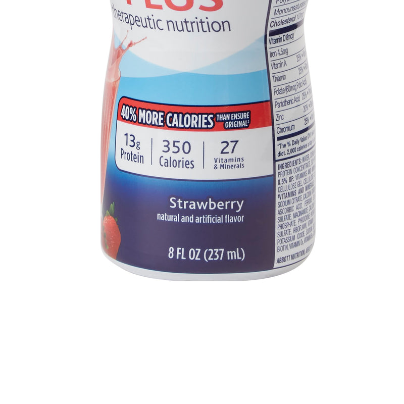 Oral Supplement Ensure Plus Therapeutic Nutrition Strawberry Flavor Liquid 58301-1