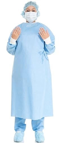 Surgical Gown with Towel Halyard Basics Large Blue Sterile Disposable 99284-1