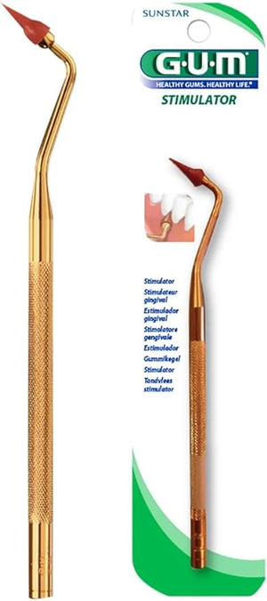 Sunstar GUM Stimulator, Handle & Tip 12/Pk. Firm Rubber Stimulator for gingival 600PYC