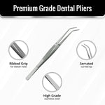 SurgiMac #317 College Cotton and Dressing Pliers, 6" Regular Serrated, Stainless Steel, Eco Series, 1/Pk | SurgiMac Dental Supply