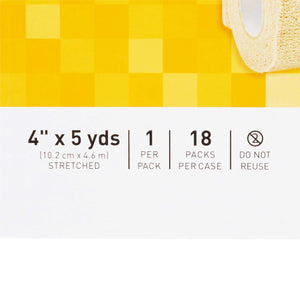 Cohesive Bandage McKesson 4 Inch X 5 Yard Self-Adherent Closure Tan NonSterile Standard Compression | SurgiMac Dental Supply