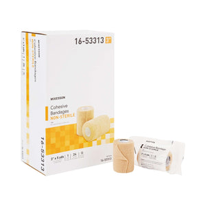 Cohesive Bandage McKesson 3 Inch X 5 Yard Self-Adherent Closure Tan NonSterile Standard Compression | SurgiMac Dental Supply