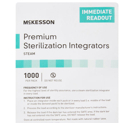 McKesson | McKesson Sterilization Chemical Integrator Strip Steam 4 Inch | 73-SSI1000