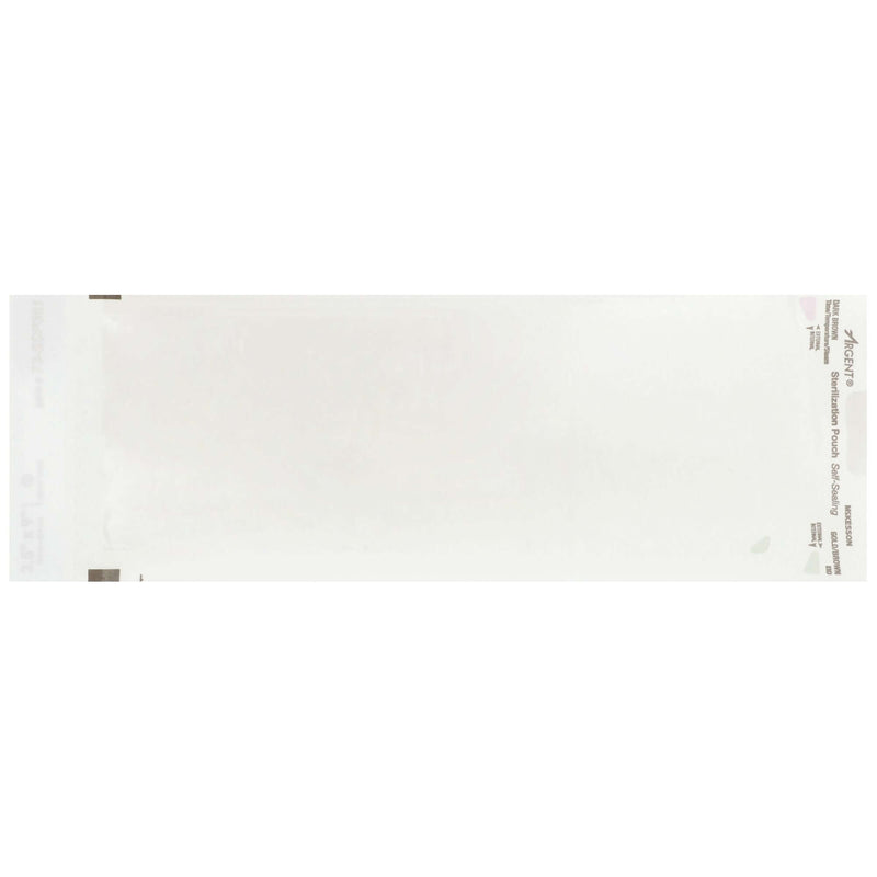 Sterilization Pouch McKesson Argent Sure-Check Ethylene Oxide (EO) Gas / Steam 3-1/2 X 9 Inch Transparent / Blue Self Seal Paper / Film | SurgiMac Dental Supply