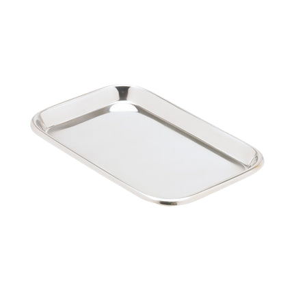 Miltex Mayo Tray Size 10, 10" x 6-1/2" x 23/32", Non-Perforated Stainless