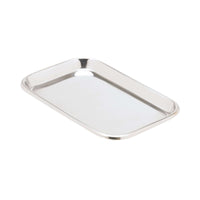 Miltex Mayo Tray Size 10, 10" x 6-1/2" x 23/32", Non-Perforated Stainless | SurgiMac Dental Supply