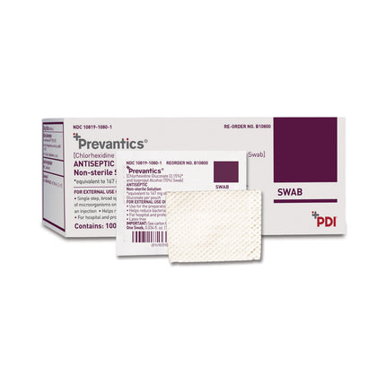 Antiseptic Prep Pad Prevantics 3.15% / 70% Strength CHG (Chlorhexidine Gluconate) / Isopropyl Alcohol Individual Packet NonSterile