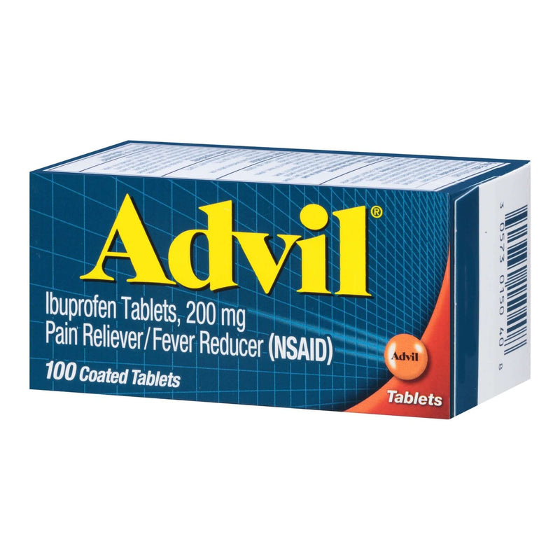 Pain Relief Advil 200 mg Strength Ibuprofen Tablet 100 per Bottle | SurgiMac Dental Supply