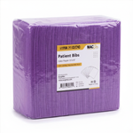 SurgiMac Patient Bibs, 13" x 18" 2-Ply Paper/1-Ply Poly, MacSafe, 125/Pk, 4pk/Case
