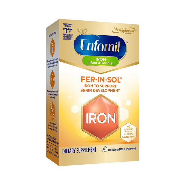 Mead Johnson | Mineral Supplement Fer·In·Sol Iron 5 mg / 0.6 mL Strength Oral Drops Unflavored | 074026