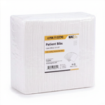 SurgiMac Patient Bibs, 13" x 18" 2-Ply Paper/1-Ply Poly, MacSafe, 125/Pk, 4pk/Case