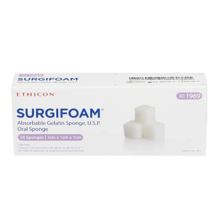 Surgifoam Absorbable Hemostatic Sponge 1 X 1 X 1 X 1 cm Sterile | SurgiMac Dental Supply