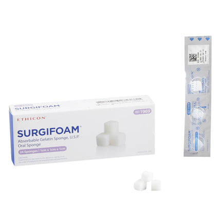 Surgifoam Absorbable Hemostatic Sponge 1 X 1 X 1 X 1 cm Sterile