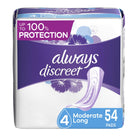 Procter & Gamble | Always Discreet Pads, Bladder Leaks, Moderate, 54/pk, 3 Pk/cs | 3700088707