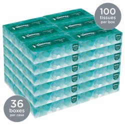 Kleenex Facial Tissue White 8-1/5 X 8-2/5 Inch 100 Count | SurgiMac Dental Supply